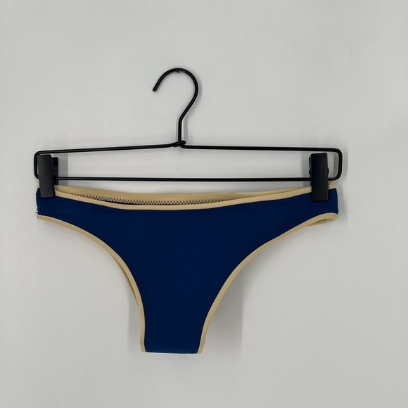 Abysse Jenna Neoprene Ocean Bikini Bottoms In Blue - Picture 2 of 5